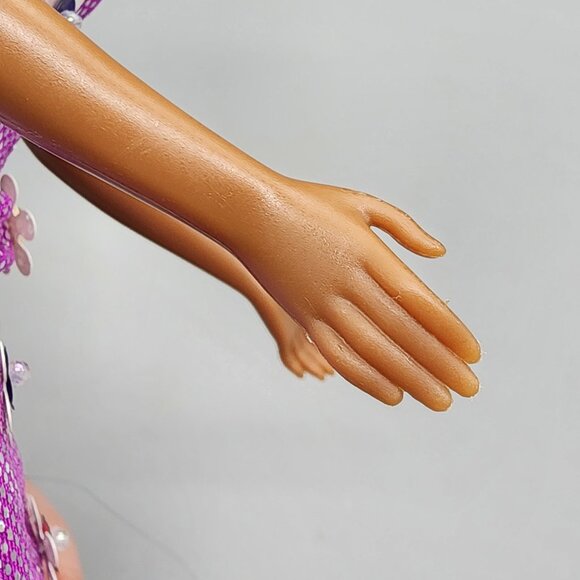 1990 Barbie Doll Black Hair Pink Dress Vintage Mattel Rare Original Dress - Picture 7 of 12